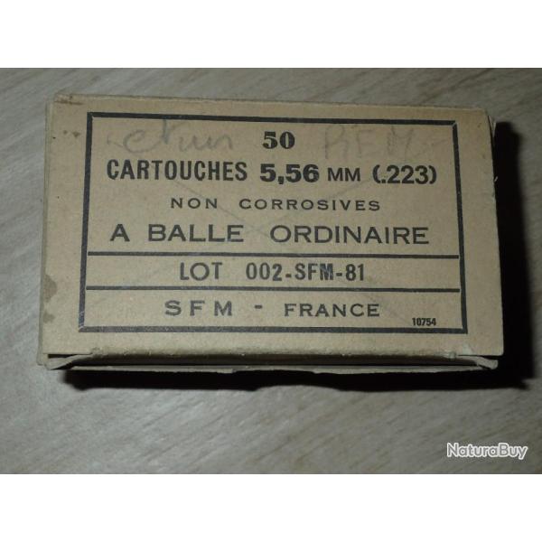 Boite vide de munitions ancienne - SFM 5,56mm