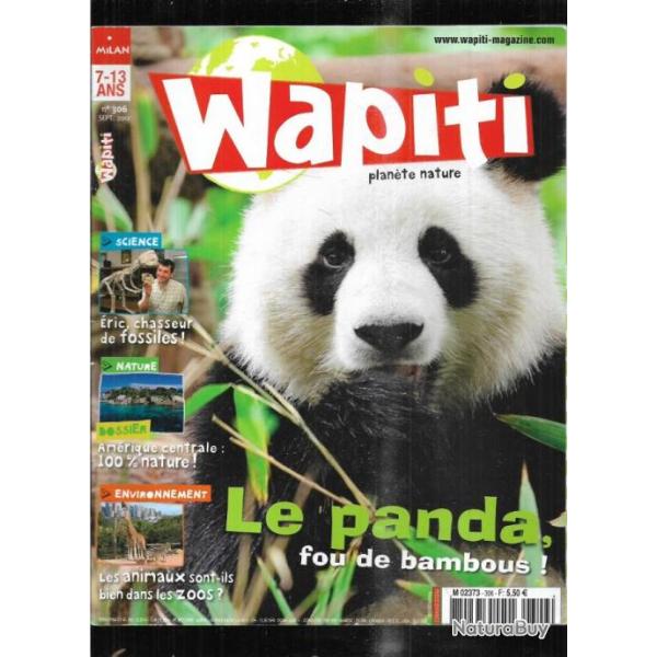 wapiti 306 septembre 2012, 7-12 ans , panda, fossiles, am�rique centrale, zoos,
