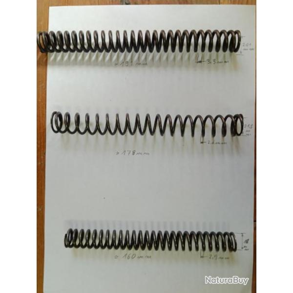 Lot de diff�rents ressorts pour carabines � air comprim�