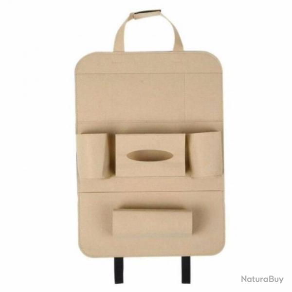 Sac de rangement de siege de voiture beige