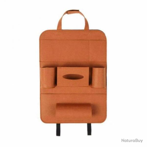 Sac de rangement de siege de voiture marron