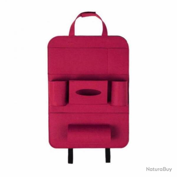 Sac de rangement de siege de voiture rouge