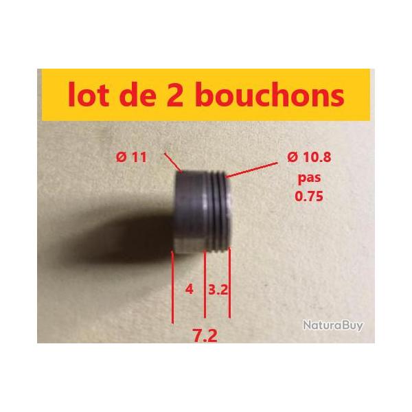 LOT DE 2 BOUCHONS DE FUSIL � PLATINES      BOUPLAT-A