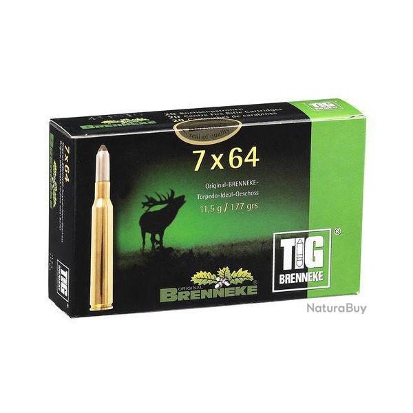 BALLE BRENNEKE TIG CAL:7*64.Lot de 40 cartouches.