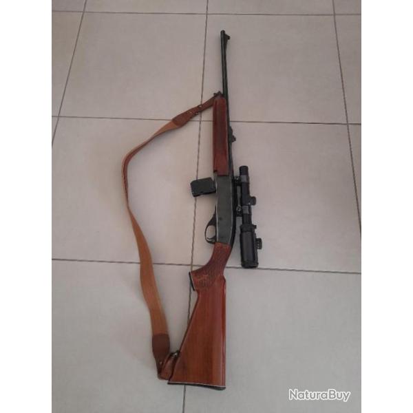 A vendre car 280 remigton tat nikel avec chargeur fixe homologuer,mont d'un electro point hakko .