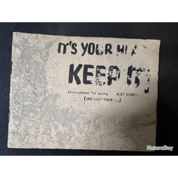 Livret It's your Head Keep me : Instruction for using Helmet (Infantryman)