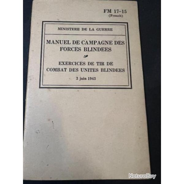 Manuel de campagne des forces blindes : exercice de tir de combat des units blinds