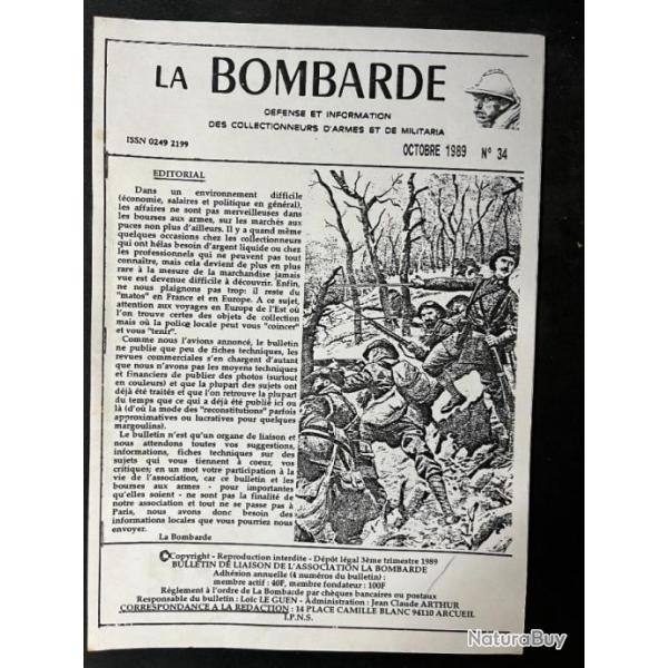 Journal La Bombarde No34 D�fense et information des collectionneurs d'armes et de militaria