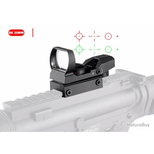 Viseur point rouge 1x22x33 montage 21mm noir