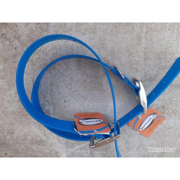 Lot de 2 colliers  Biothane souples 50 cm.
