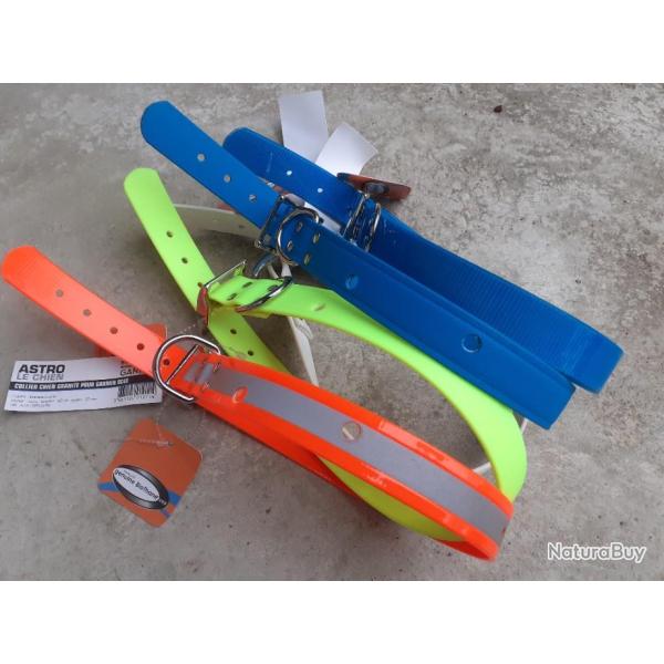 Lot de 5 colliers  biothane  45/50 cm ... grav�s