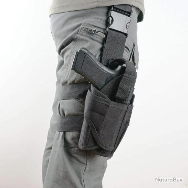 Etui � Pistolet Holster De Cuisse Jambe Droite pour Arm�e Tactique R�glable Airsoft Molle Glock 1911