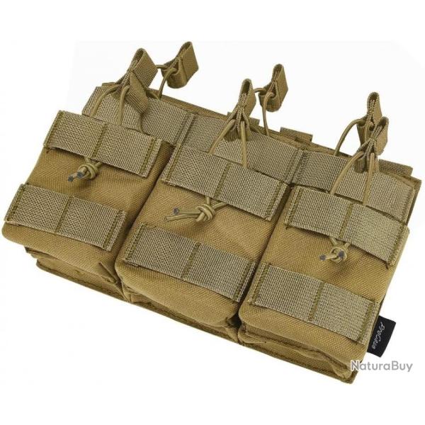 Porte Chargeur Ouvert pour Sorties d'Airsoft Peut Contenir 6 Magazines (M4, M14, HK416, G36, FAMAS)