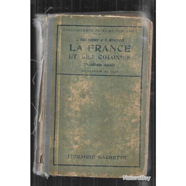 Scolaire ancien la france et ses colonies programme de 1920 ballouedec et maurette �tat