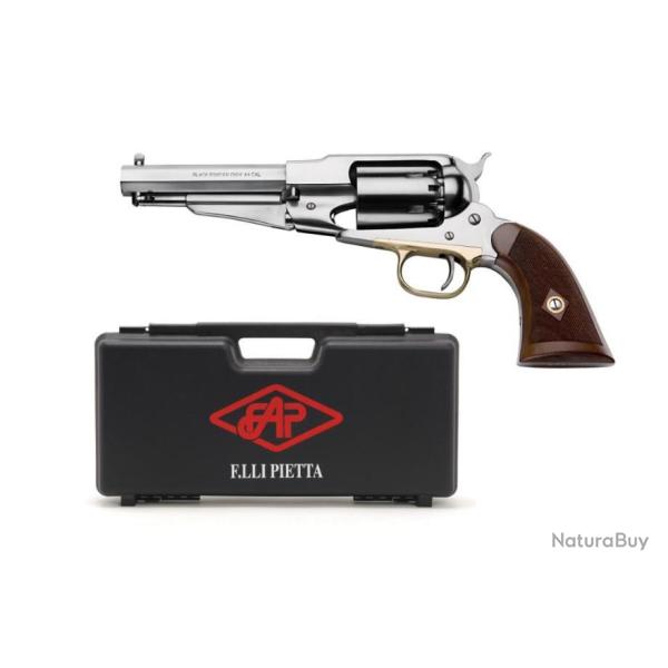 REVOLVER PIETTA 1858 REMINGTON SHERIFF INOX Cal.44 + Malette Pietta - RGSSH44LC - Livraison Offerte