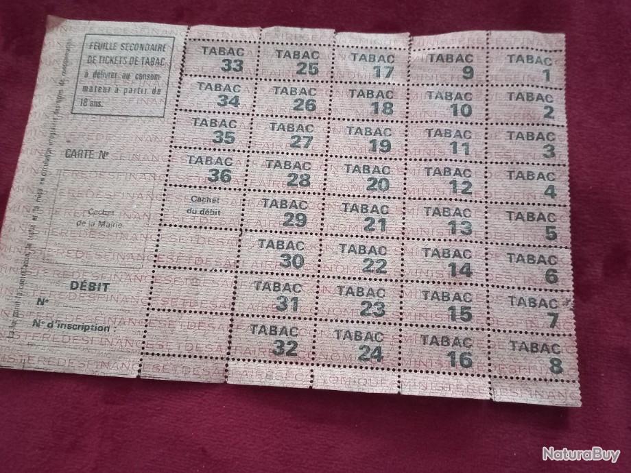 Carte De Tabac Rationnement 1947 – Ticket Vintage Après-guerre – France