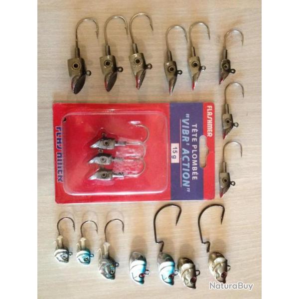 Tetes plomb�es Flashmer p�che en mer