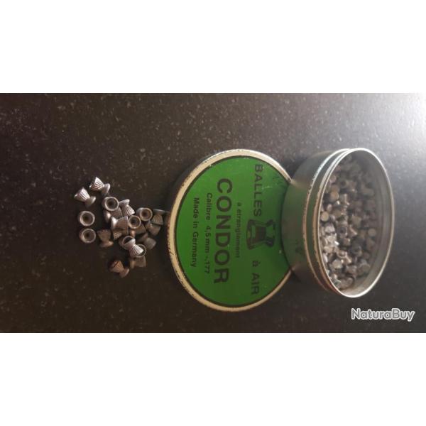 10 Plombs CONDOR 4,5 mm pour pistolet ou fusil � Air comprim�