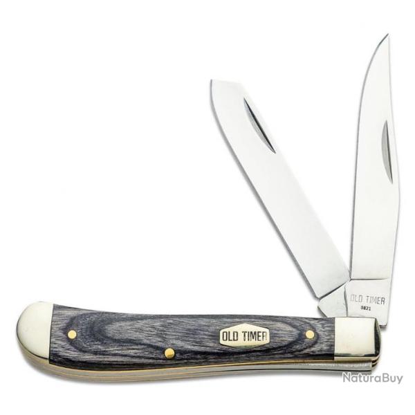 Couteau Canif Schrade Heritage Series Trapper Manche Bois Lames Acier D2 SCH1135990
