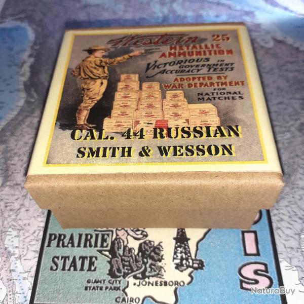 44 Russian SW (Western Metallic Ammunition): Reproduction boite cartouches (vide) WMA 8937492