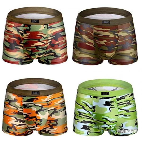 TOP AFFAIRE - Lot de 4 cale�ons boxer camouflages - Livraison gratuite