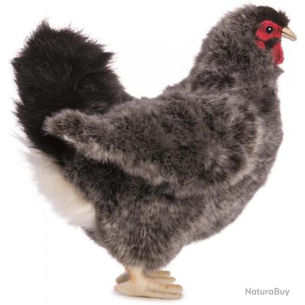 PELUCHE POULE GRISE 31cm