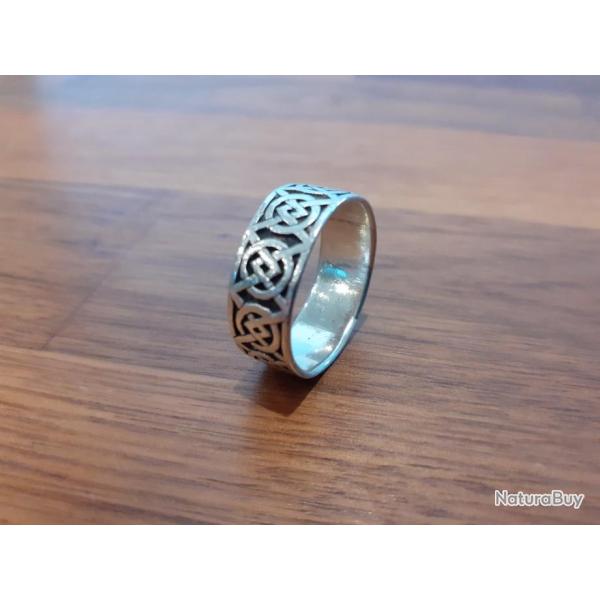 Bague en argent 925 poin�onn�e, motifs d'inspiration celte ou scandinave (3)