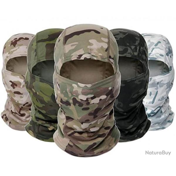 Lot de 5 cagoules - Camouflage - Livraison gratuite