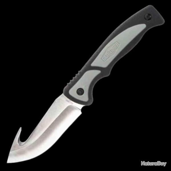 Couteau de Chasse Schrade Old Timer Trail Boss Lame Acier 8Cr13MoV Manche TPE Etui SCH1137138