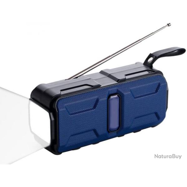 Radio d'urgence avec manivelle - Solaire - Bluetooth - Haut parleur 5.1 - Lampe de poche - Powerbank