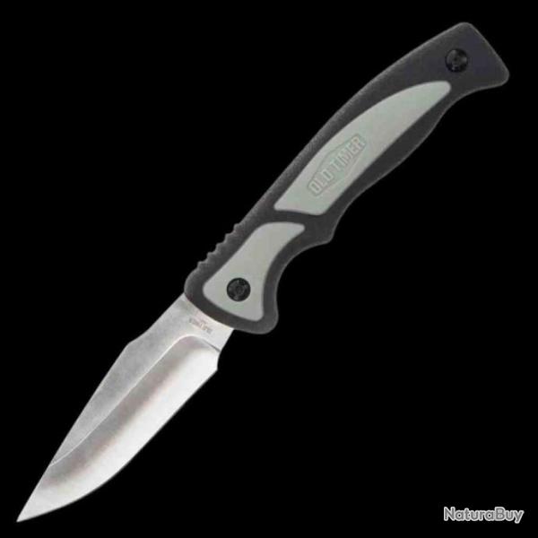 Couteau Schrade Old Timer Trail Boss Caping Lame Acier 8Cr13MoV Manche TPE Etui Plastique SCH1137140