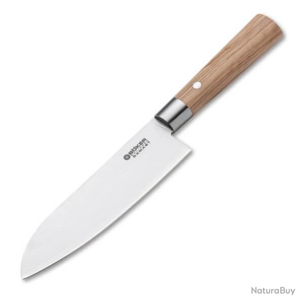 130437DAM-Couteau de cuisine Santoku Bker Damas Olivier