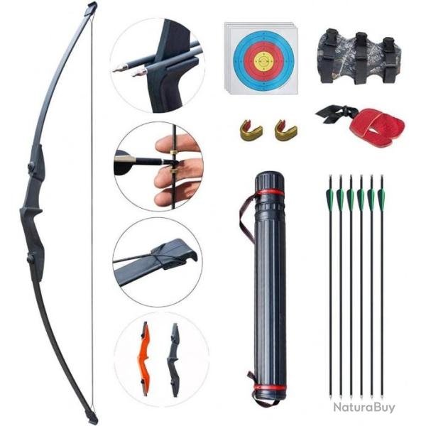 Kit de tir � l'arc droit - 40LB - Pour d�but - Noir - Livraison gratuite