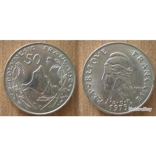 Polynesie Francaise 50 Francs 1975 Piece Tahiti Papeete