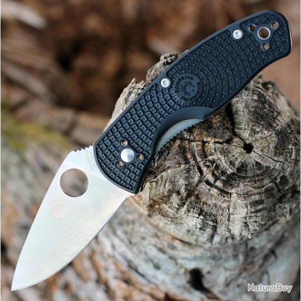 Couteau Spyderco Persistence Lightweight Lame Acier 8Cr13Mov Manche FRN Linerlock Clip SC136PBK