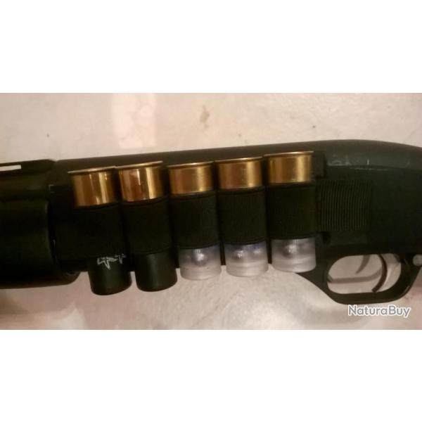 Porte cartouches velcro universel - Couleur noir - 5 tubes -