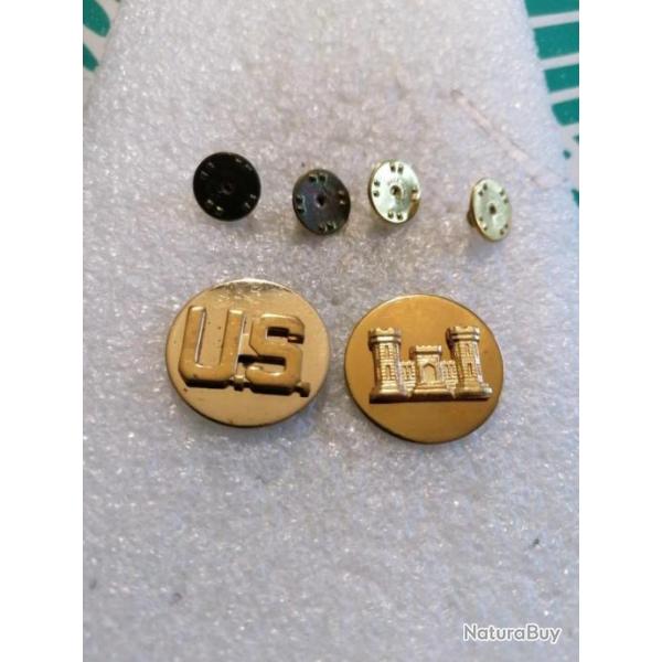 Lot de collars troupe arm�e us ENGINEER ET US ORIGINAL