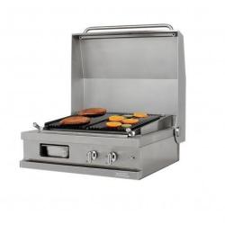 GRIL PIERRES DE LAVE GAZ A POSER + COUVERCLE OPEN COOK