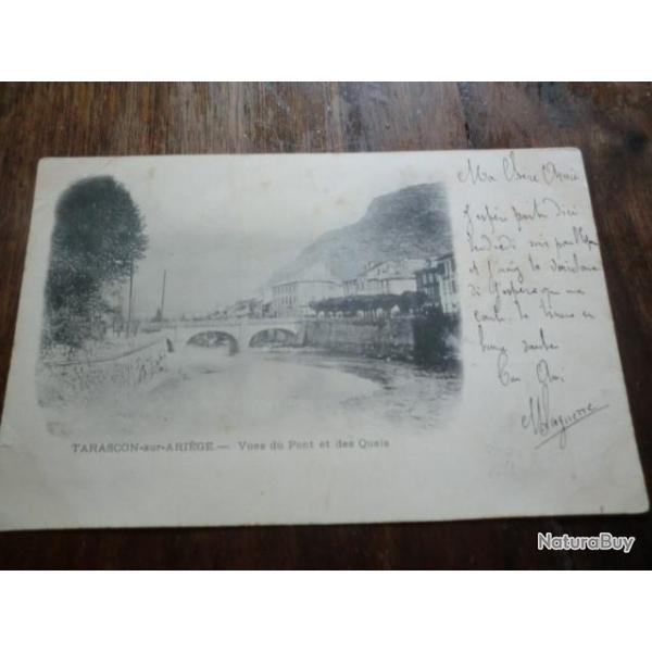 CP  Dpt  09  TARASCON SUR ARIEGE  VUES DU PONT ET DES QUAIS