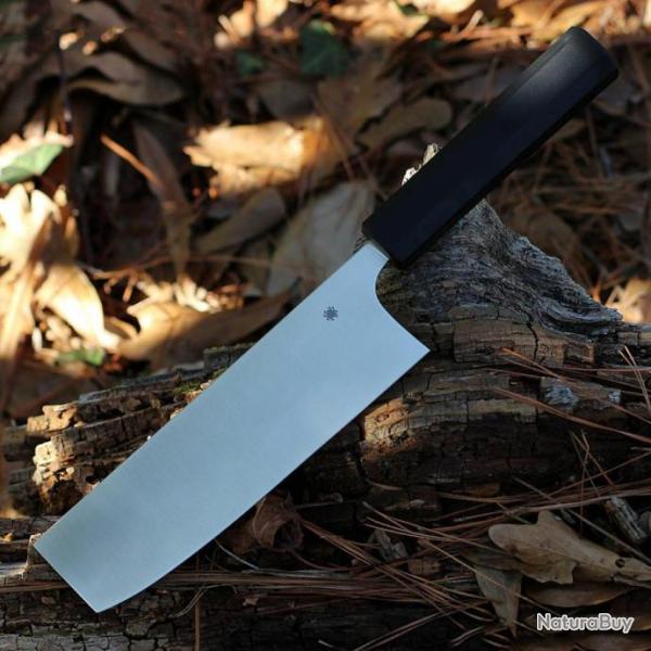 Couteau Spyderco Minarai Series Nakiri Lame Acier CTS-BD1N Manche Polypropylene Japan SCK17PBK