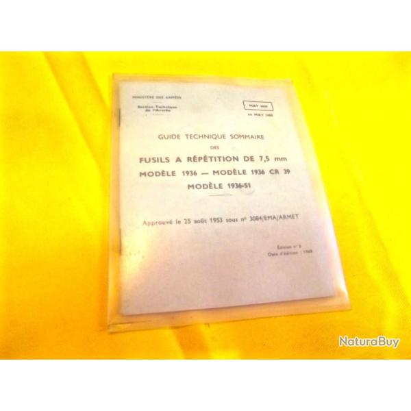 NOTICE DES FUSILS REGLEMENTAIRES CALIBRE 7.5MM