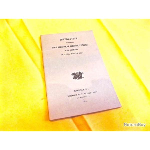 NOTICE DU FUSIL ALBINI BRAENDLIN 1867