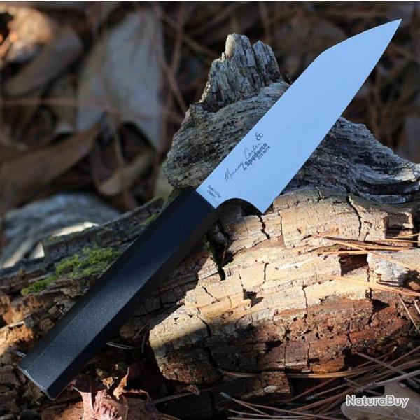 Couteau Spyderco Minarai Series Petty Lame Acier CTS-BD1N Manche Polypropylene Made Japan SCK15PBK