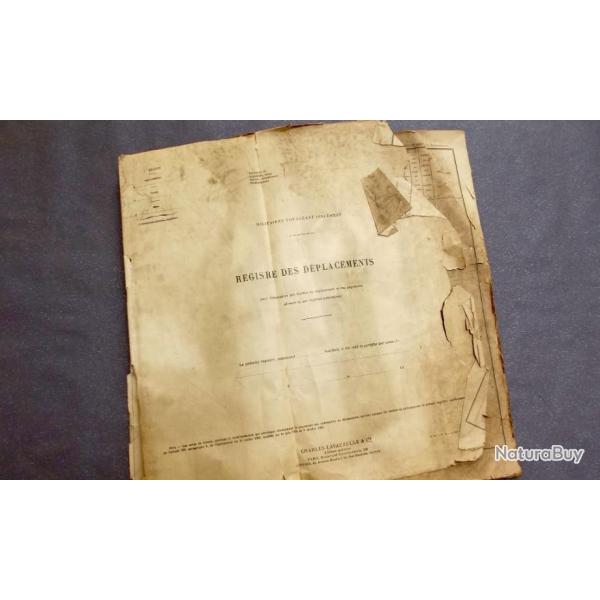 REGISTRE DES D�PLACEMENTS.