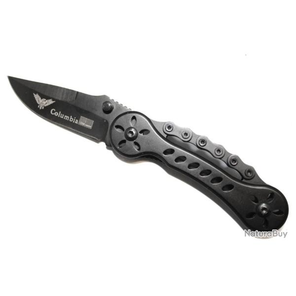 Couteau pliant Columbia noir style chaine moto