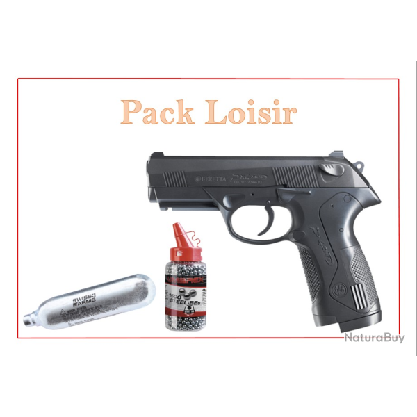 Pack Pistolet CO2 PX4 STORM BERETTA + billes acier + capsules CO2
