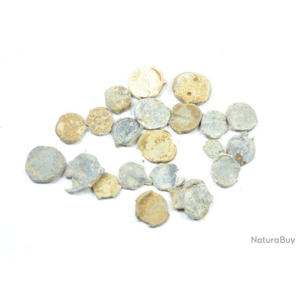 Lot de plombs de scell�e anciens. Collection plomb plombage sac