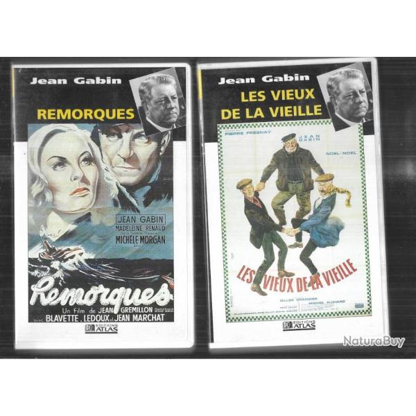 remorques et les vieux de la vieille , jean gabin, michle morgan, pierre fresnay, noel noel   vhs