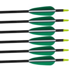 Lot de 6 fl&egrave;ches EK Archery en carbone - Spine 470