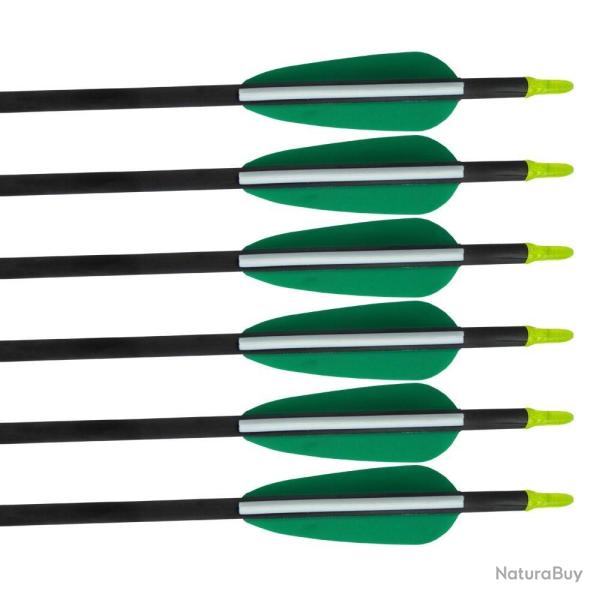 Lot de 6 fl�ches EK Archery en carbone - Spine 470